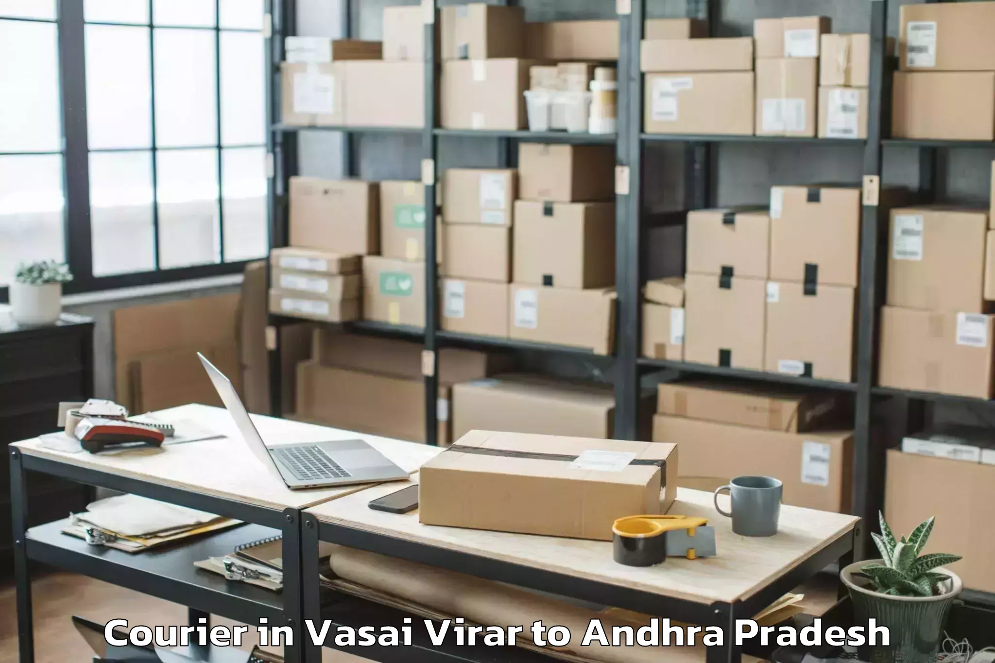 Easy Vasai Virar to Veerullapadu Courier Booking